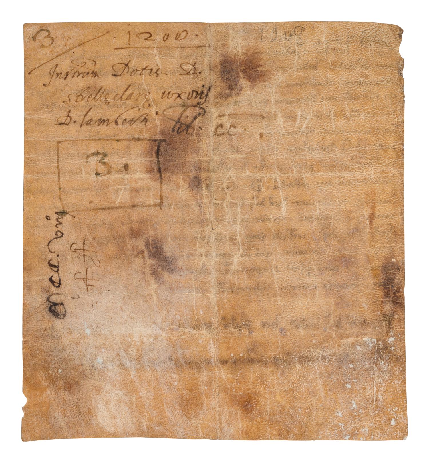 A MEDIEVAL PRE-NUP Notarial Document: A Dowry Arrangement, in Latin, manuscript on parchment [Italy, Southern Tyrol, 1208]