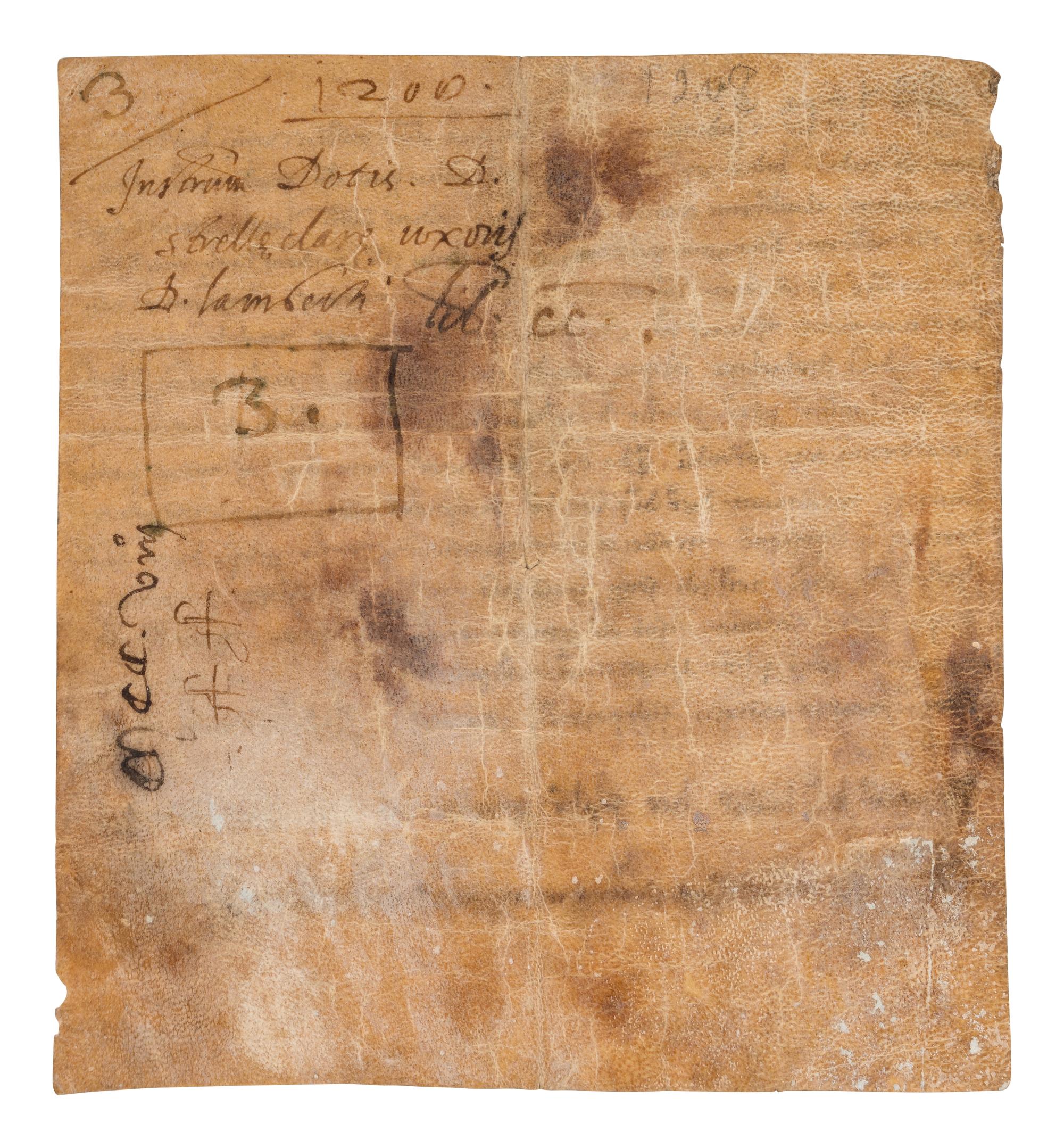 A MEDIEVAL PRE-NUP Notarial Document: A Dowry Arrangement, in Latin, manuscript on parchment [Italy, Southern Tyrol, 1208]
