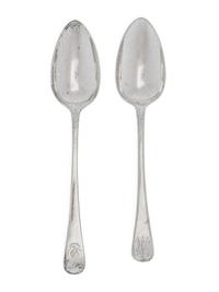 Two George III Silver Serving Spoons