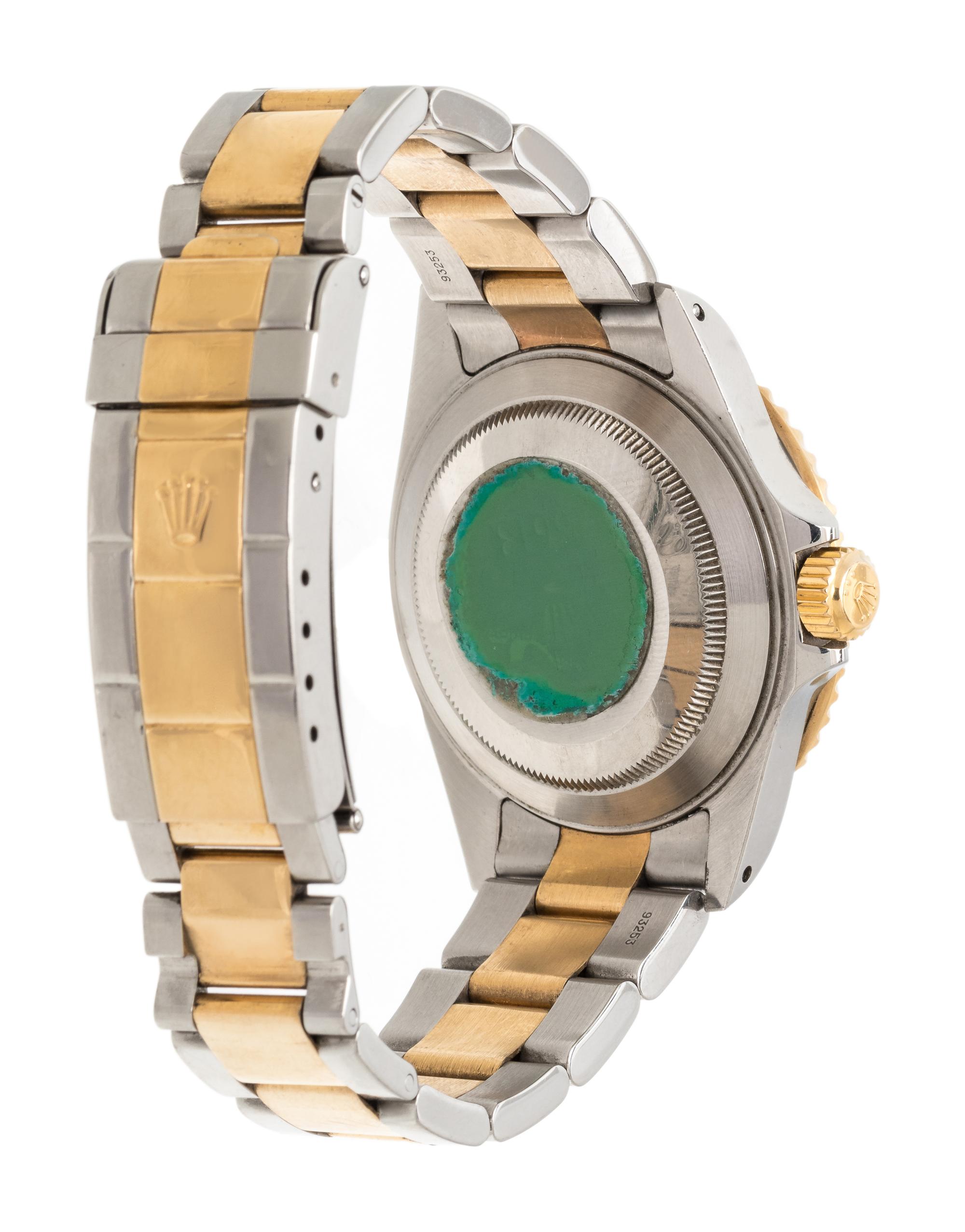 ROLEX, REF. 16613 STAINLESS STEEL AND 18K YELLOW GOLD 'OYSTER PERPETUAL DATE SUBMARINER' WRISTWATCH, CIRCA 1999