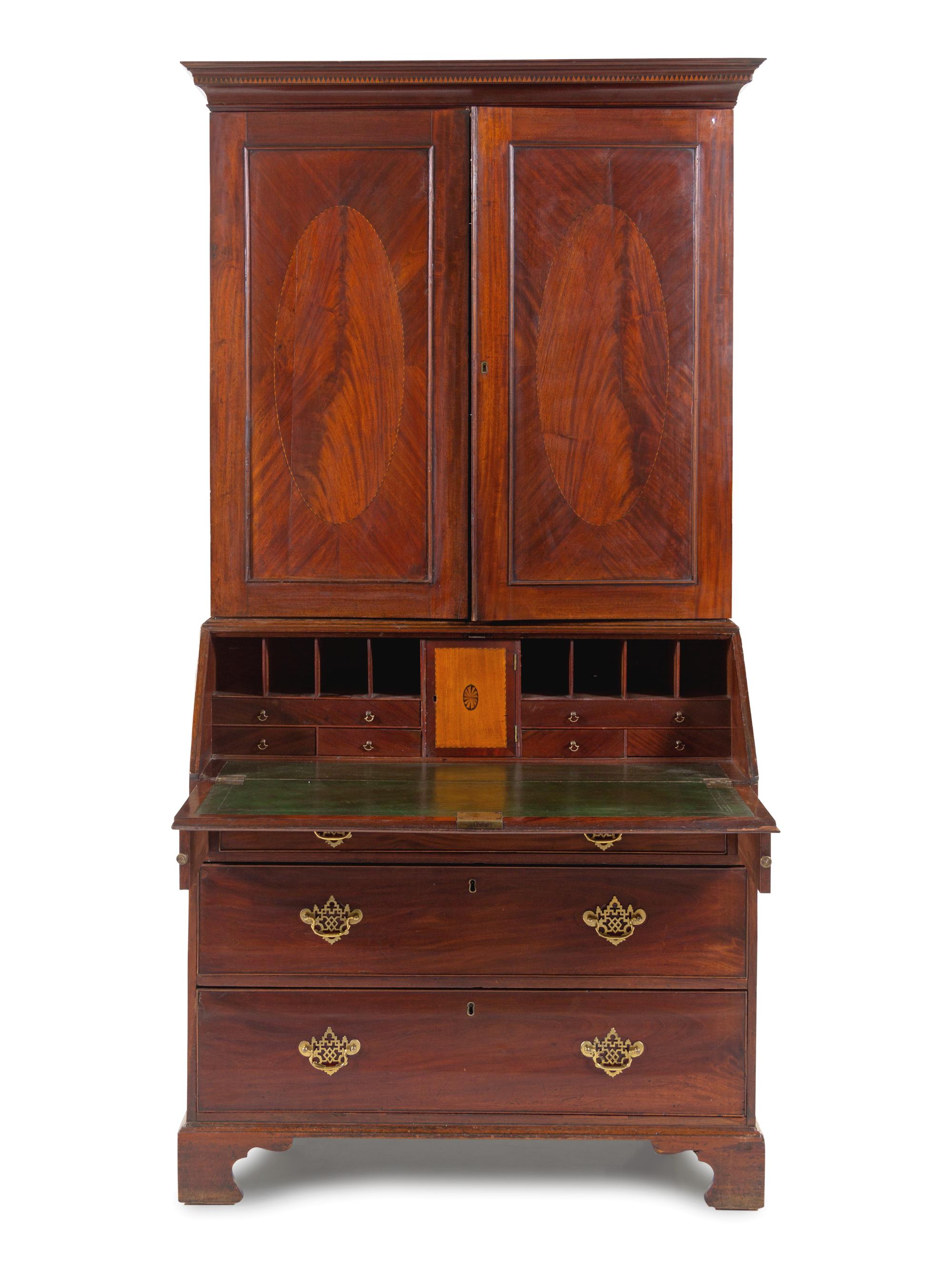 A George III Mahogany Slant-Front Secretary