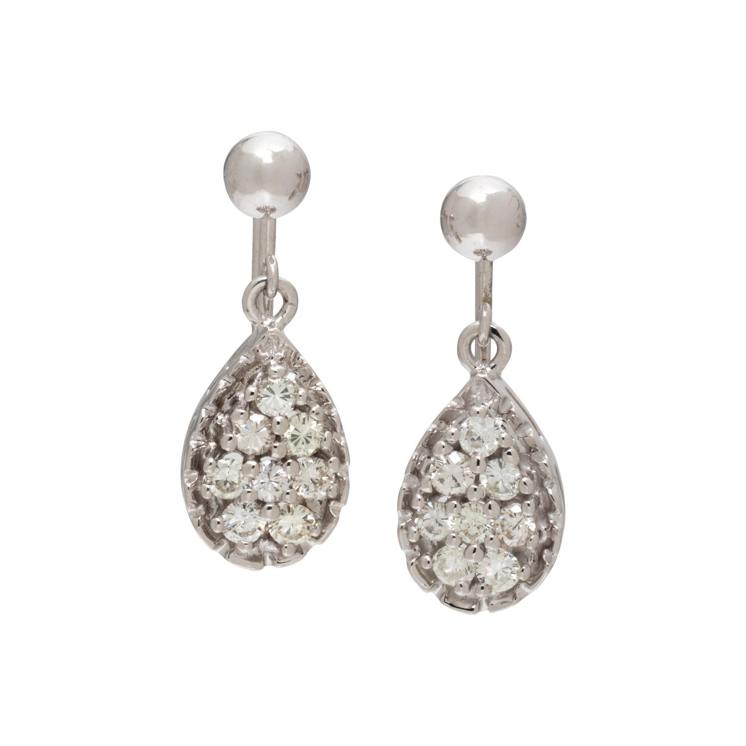 WHITE GOLD AND DIAMOND EARRINGS