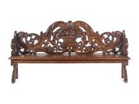 A Jacobean Style Carved Oak Hall Bench