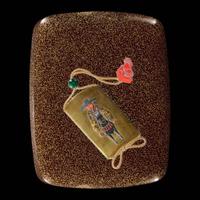 A very finely executed Japanese lacquer "Inro" box 日本时绘"印笼"盒子一件 Meiji period ??