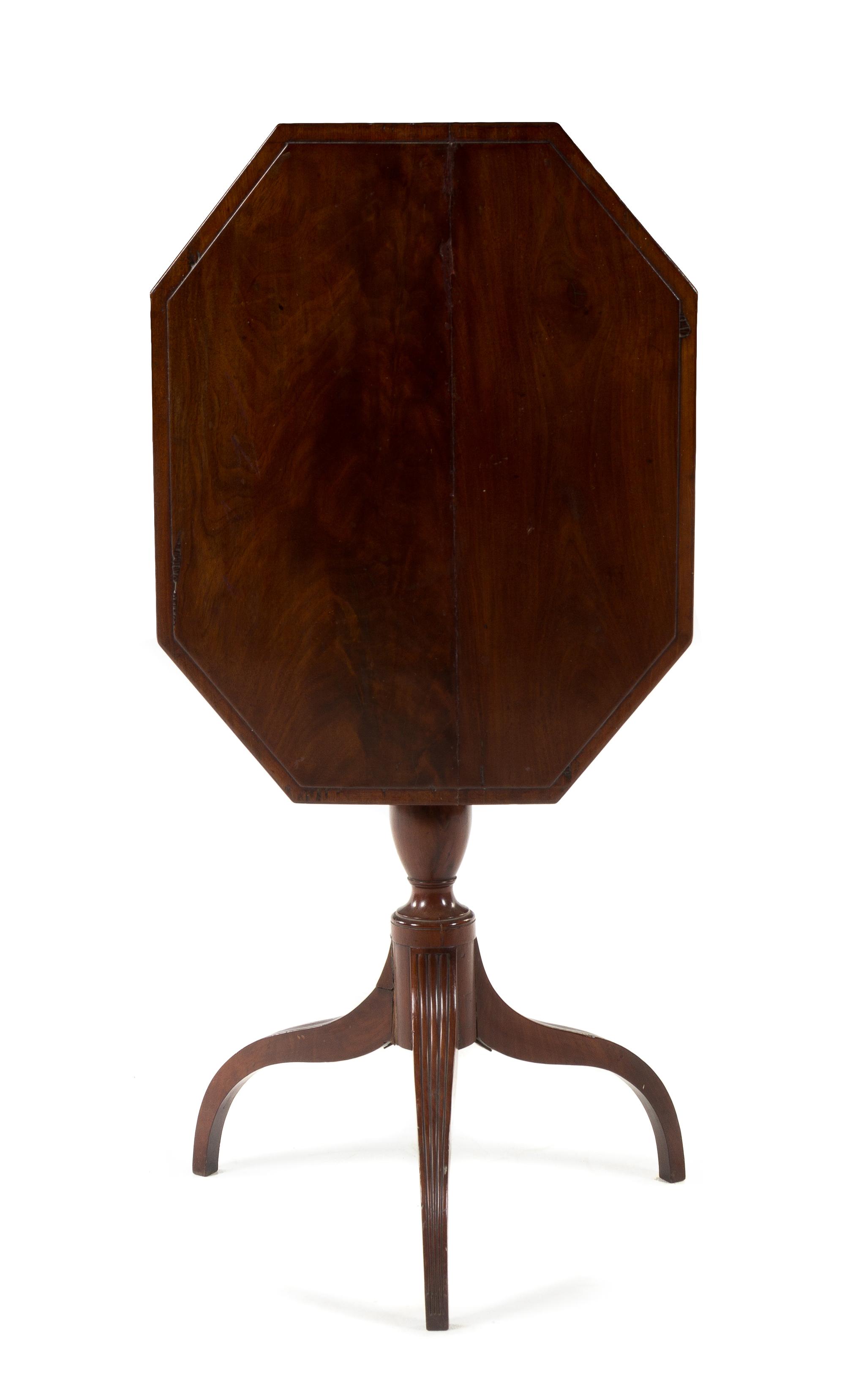 A Late George III Mahogany Tilt-Top Jardiniere Stand Height 29 3/4 x width 26 1/2 x depth 20 3/4 inches. — 19TH CENTURY