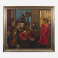 Moses Soyer (American, 1899-1974) In My Studio