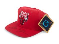 A Michael Jordan Signed Autograph Chicago Bulls Hat (Beckett Authentication Services Letter BAS Certified),