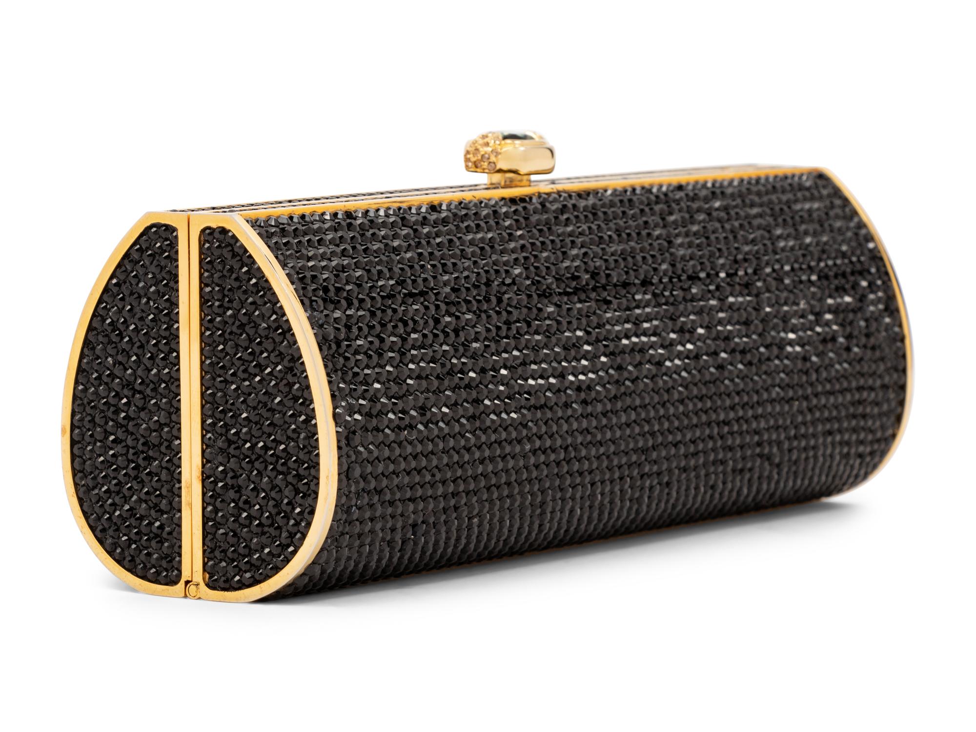 Judith Leiber Black Crystal Minaudière