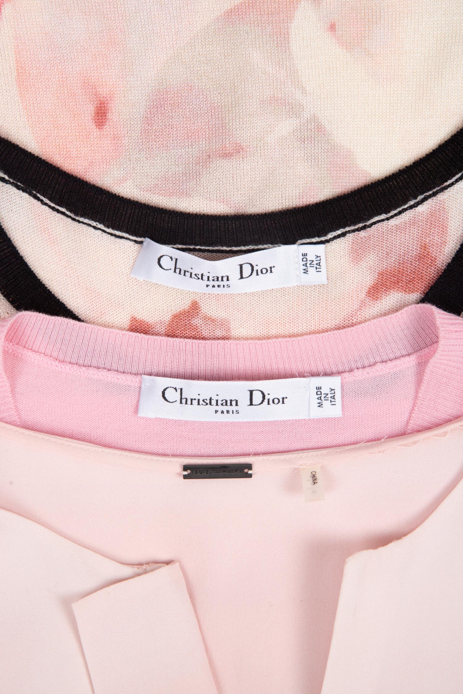 Three Knit Tops by Christian Dior and Elie Tahari, 2010s