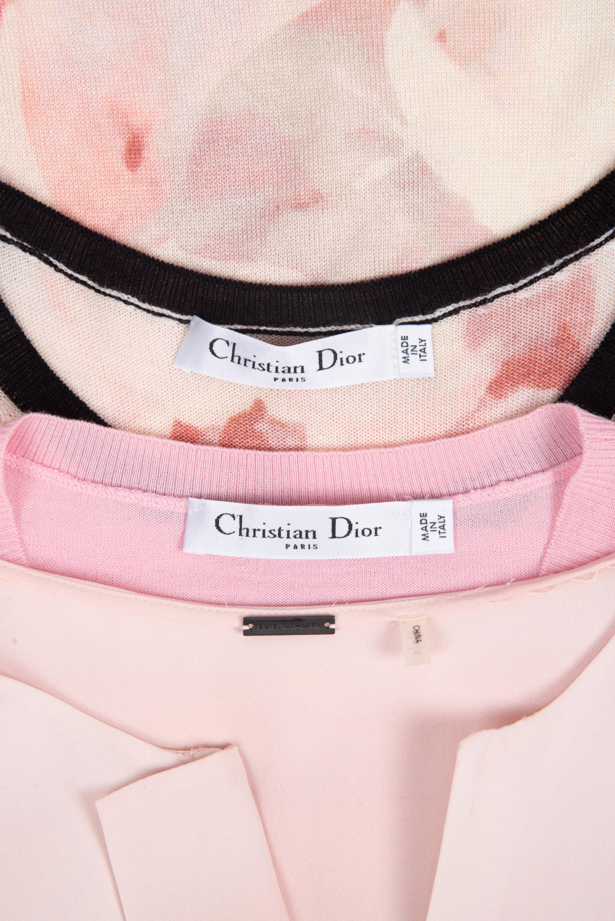 Three Knit Tops by Christian Dior and Elie Tahari, 2010s