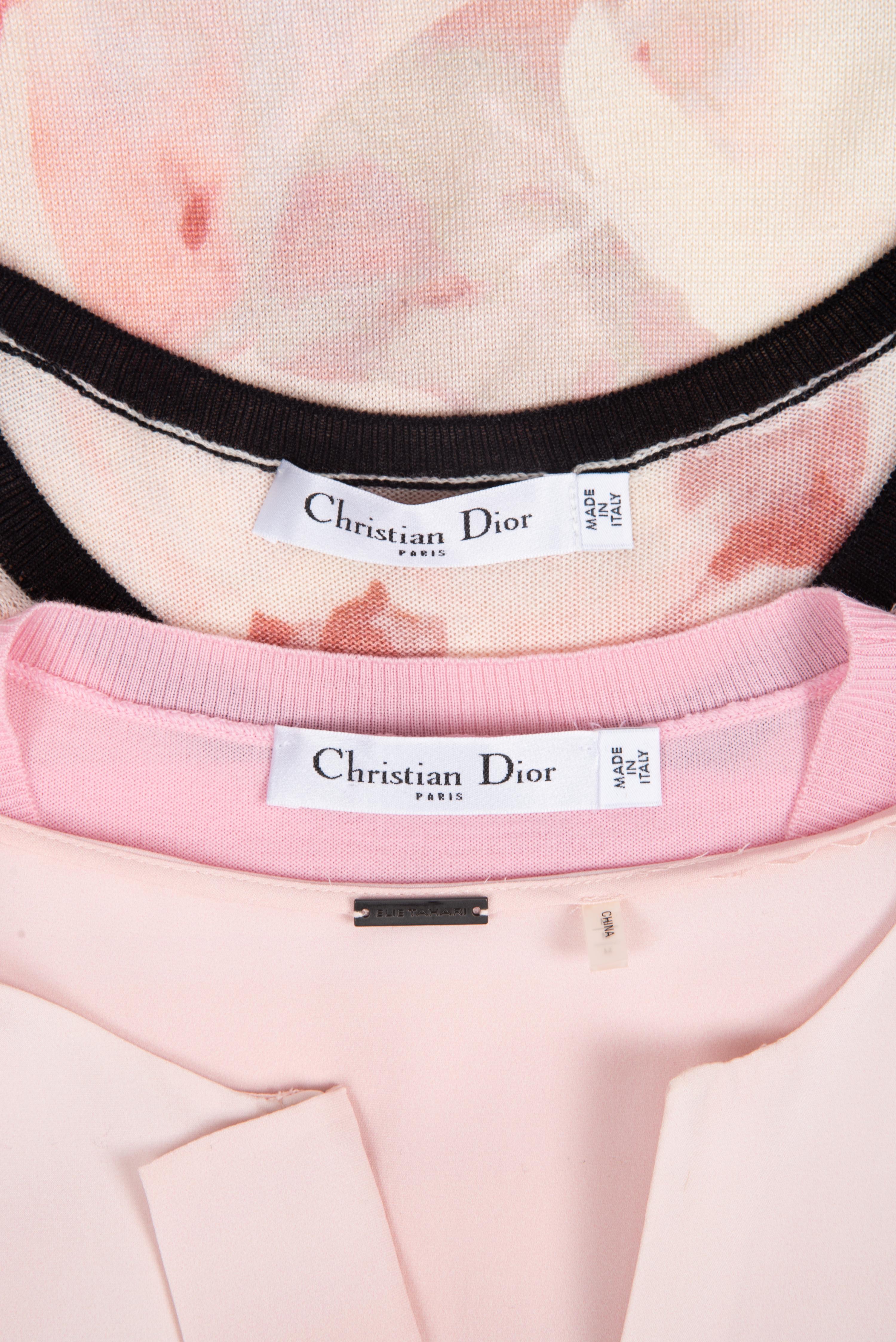 Three Knit Tops by Christian Dior and Elie Tahari, 2010s