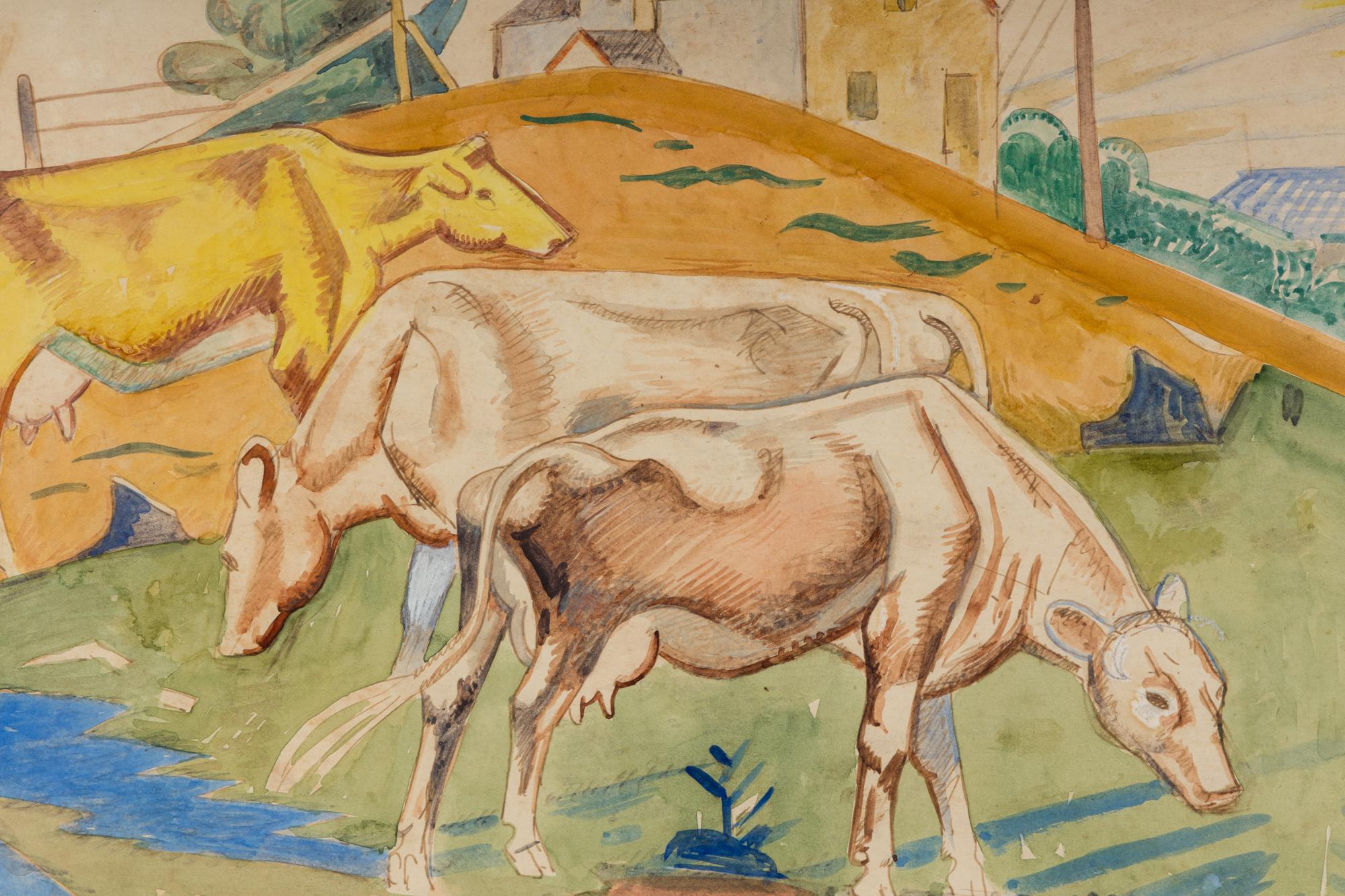 Cows Grazing , 1940