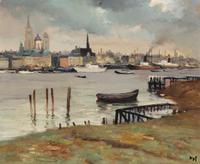 Marcel Dyf, (French, 1899-1985), Amsterdam, c. 1970
