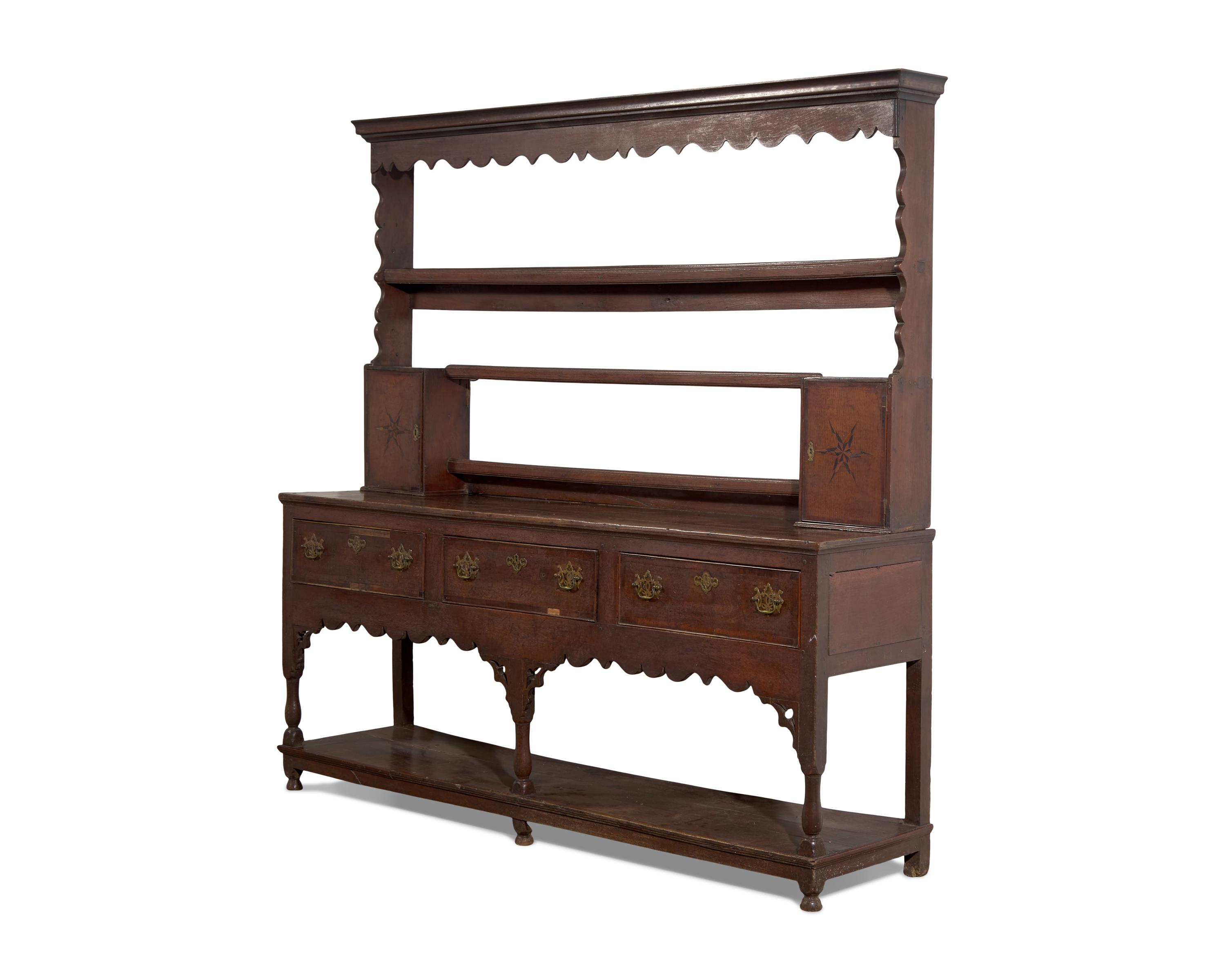 A Welsh George III Inlaid Oak Dresser