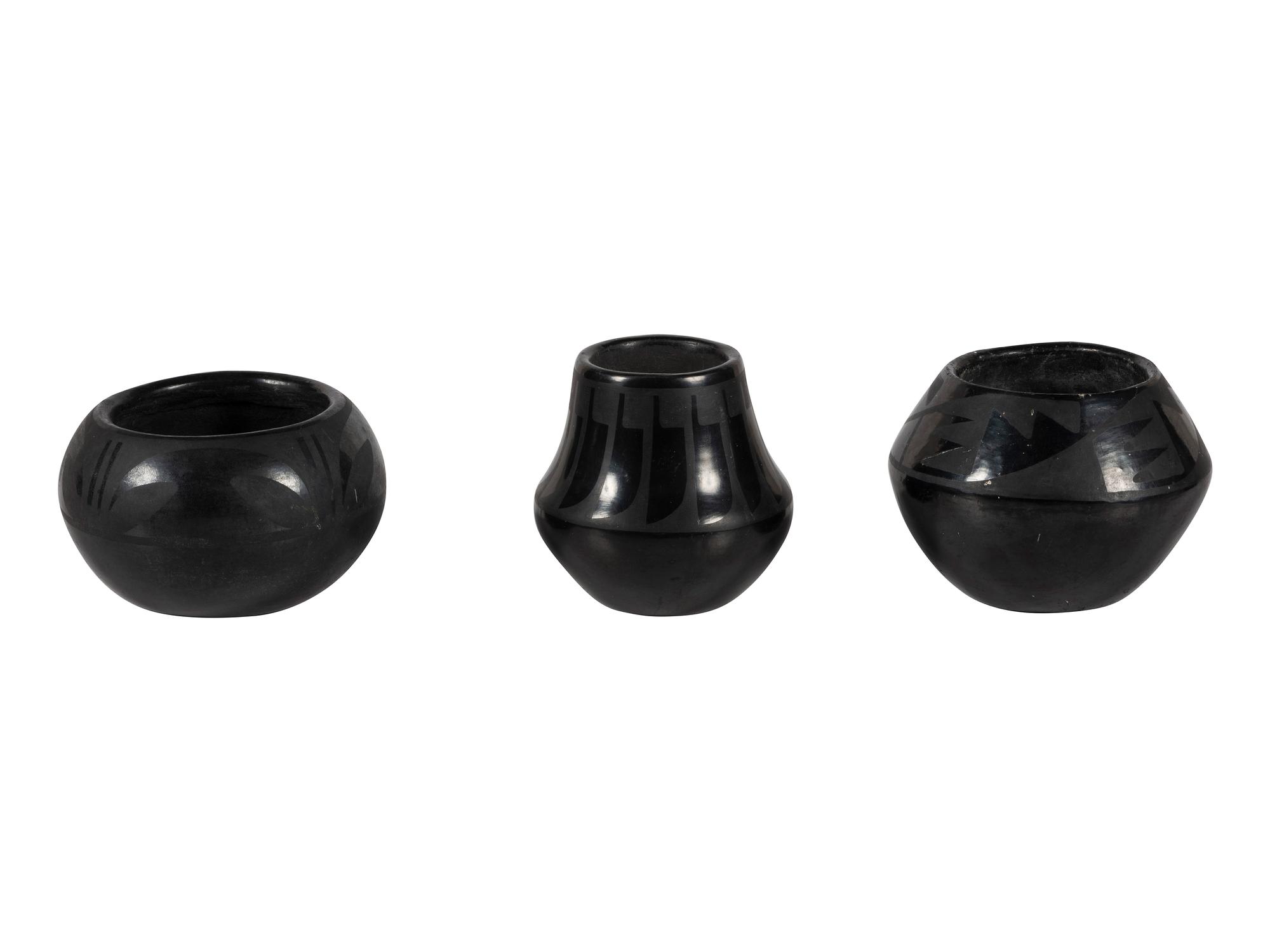 Blackware Pottery Jars