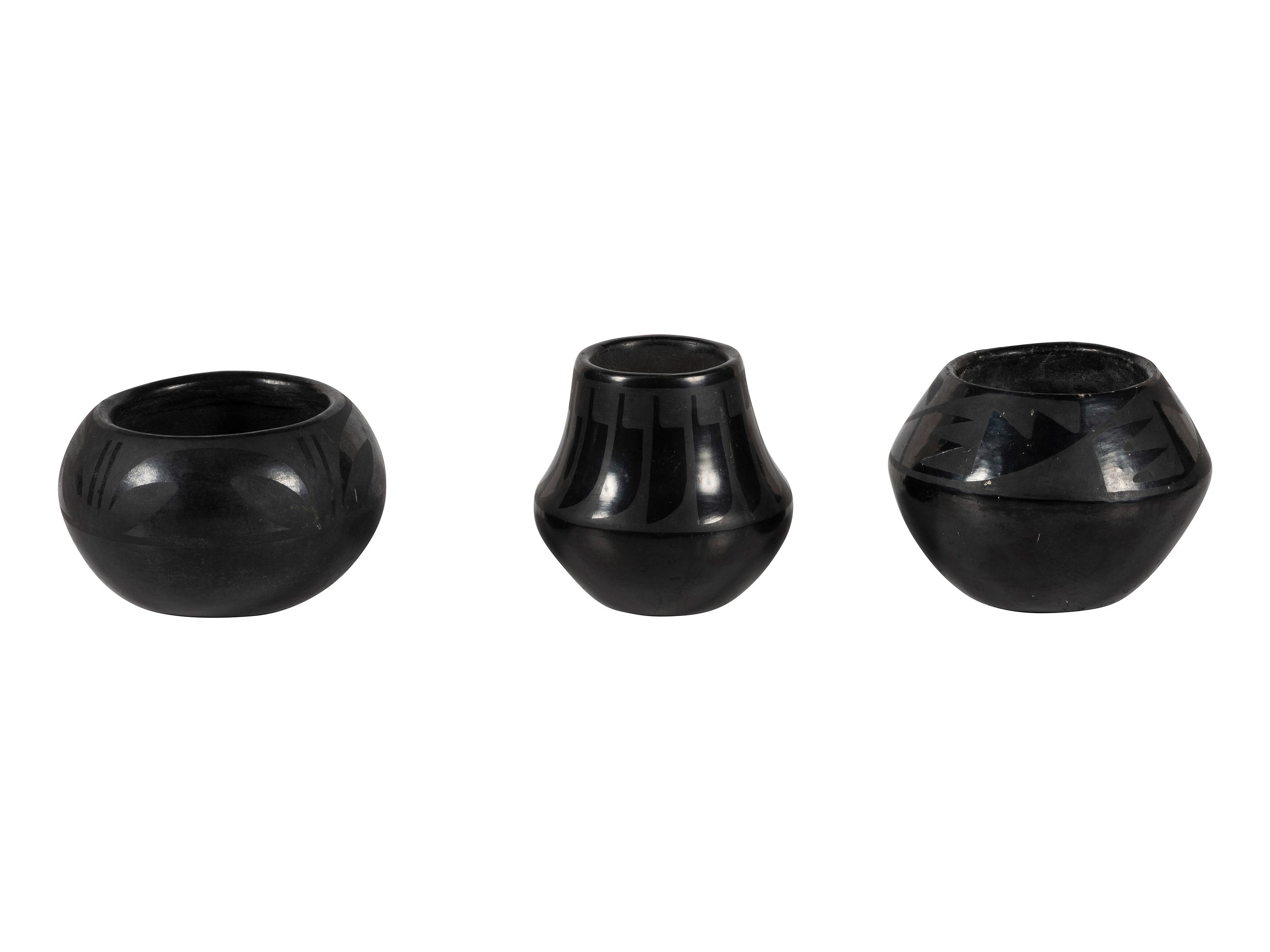 Blackware Pottery Jars