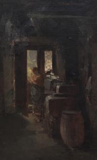 Mathias Schmid, (Austrian, 1835-1923) , Interior Scene