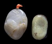 Two Chinese Jade Snuff Bottles