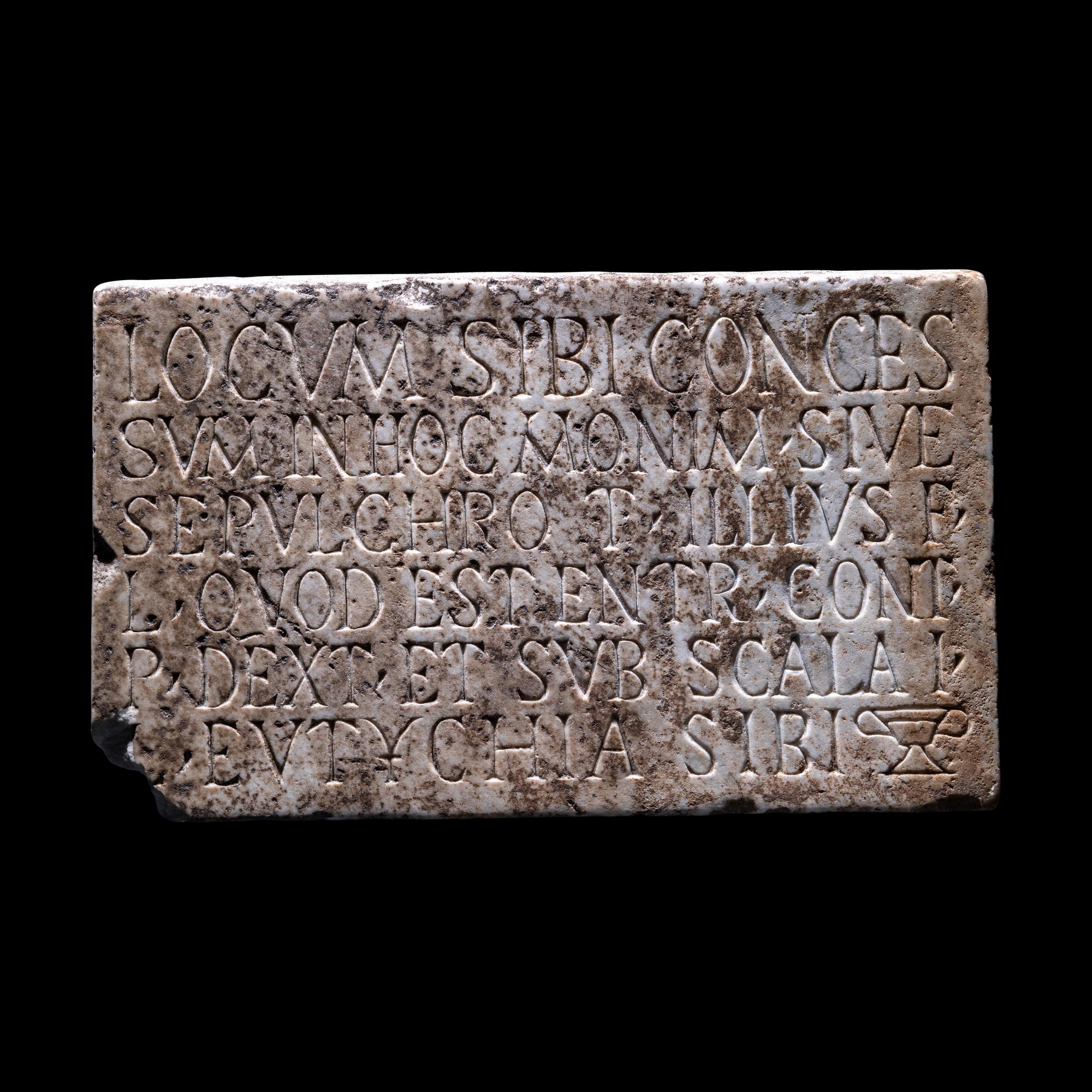 A Roman Marble Commemorative Plaque