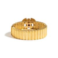 YELLOW GOLD AND RUBY BANGLE BRACELET
