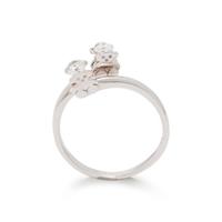 TOUS, WHITE GOLD AND DIAMOND BYPASS RING