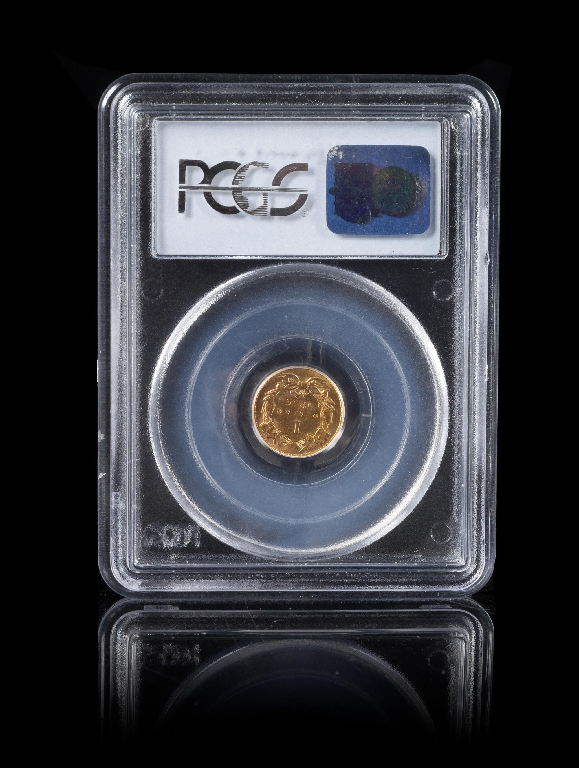 A United States 1856 Indian Princess: Slanted 5 $1 Gold Coin