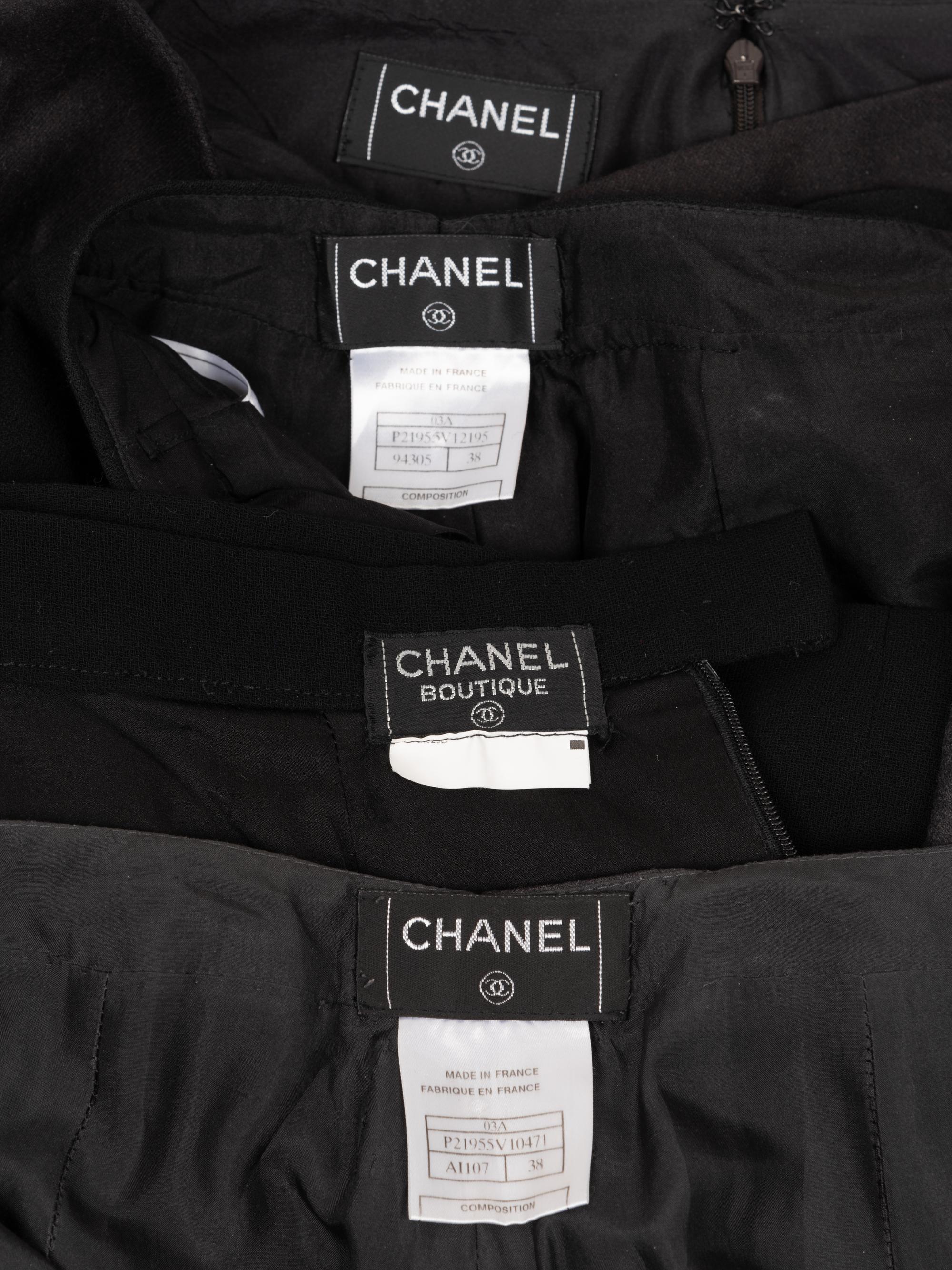 Four Chanel Bottom Separates: Two Pants and Two Skirts, 1990-2010s