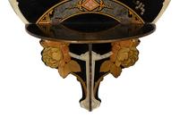 A Pair of Victorian 'Japonesque' Painted Fan-Form Wall Brackets