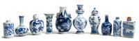 A Collection of Modern Chinese Miniature Porcelains Height of tallest 4 1/4 inches.