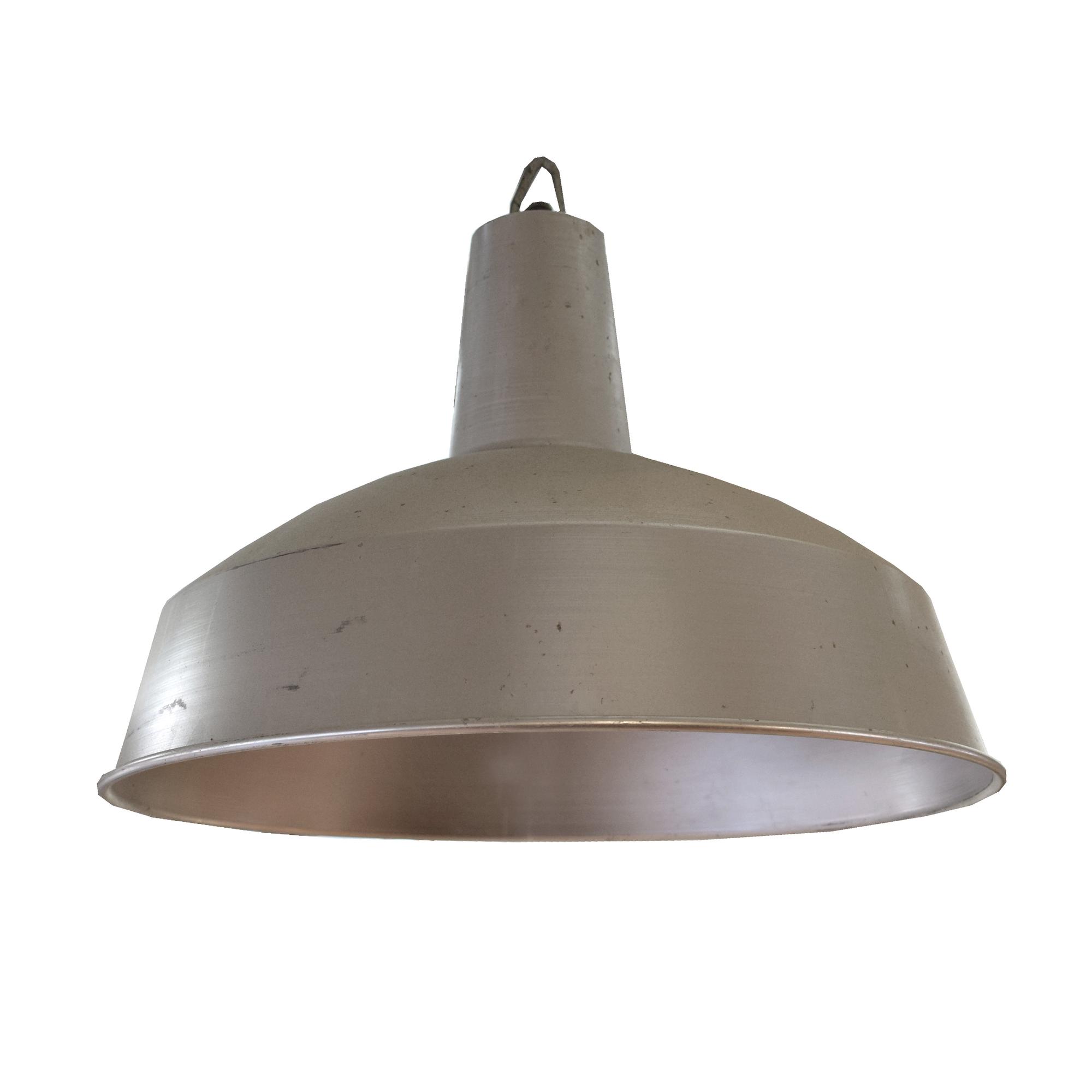 A Set of Six Industrial Aluminum Lighting Fixtures 17.5" W x 17.5" D x 14" H — France, Circa 1960