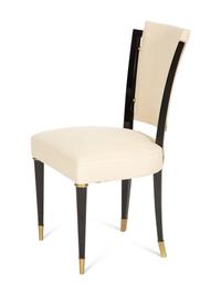A Set of Ten Art Deco Ebonized Dining Chairs Attributed to Maison Jansen