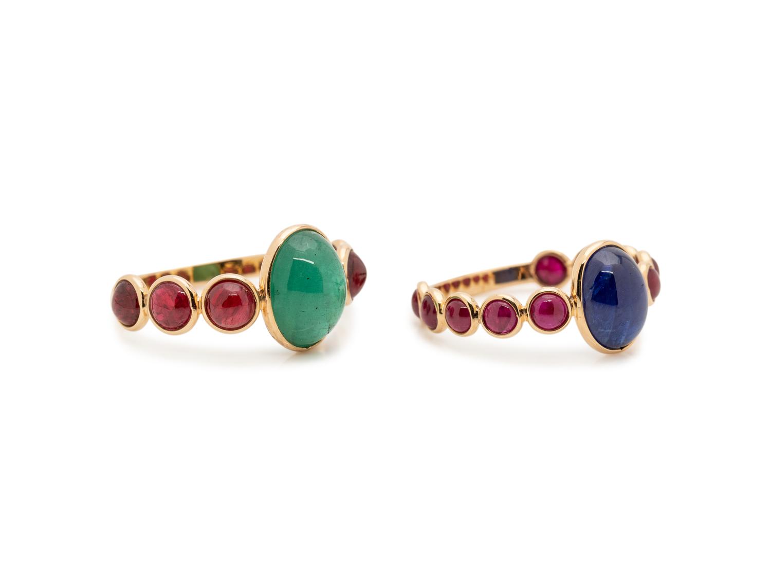 COLLECTION OF GEMSTONE RINGS