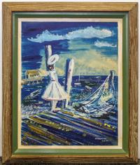 De Hirsch Margules, (American, 1899–1965), Girl by the Sea