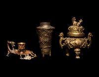 Six Chinese and Japanese Bronze Articles