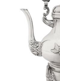 An American Silver Kettle on Lampstand