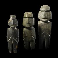 Three Mezcala Stone Standing Figures