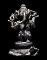 A Small Indian Bronze Figure of Ganesha