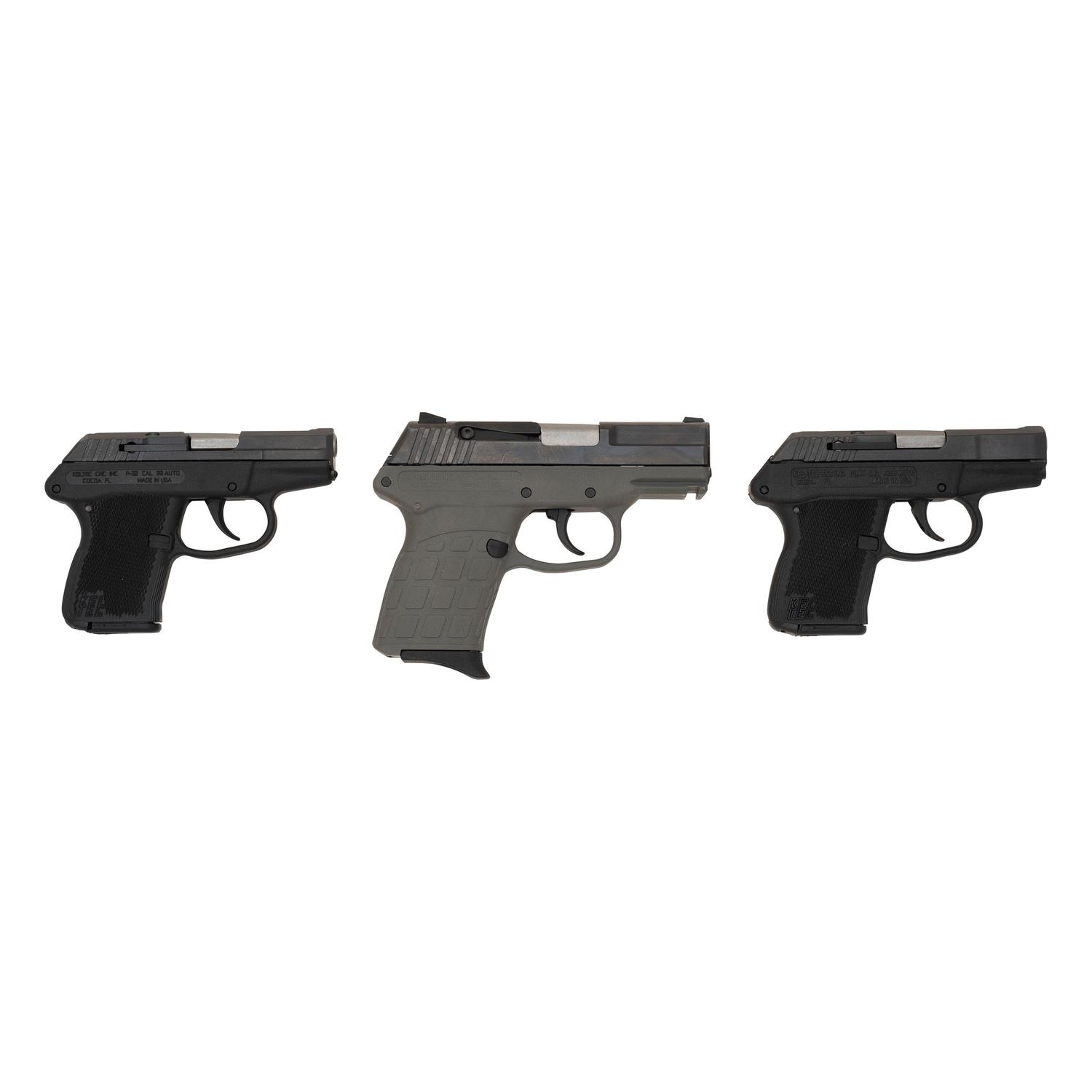 * Lot of Three Kel-Tech Pistols Including Kel-Tec P3AT .380 in Soft Case with Accessories