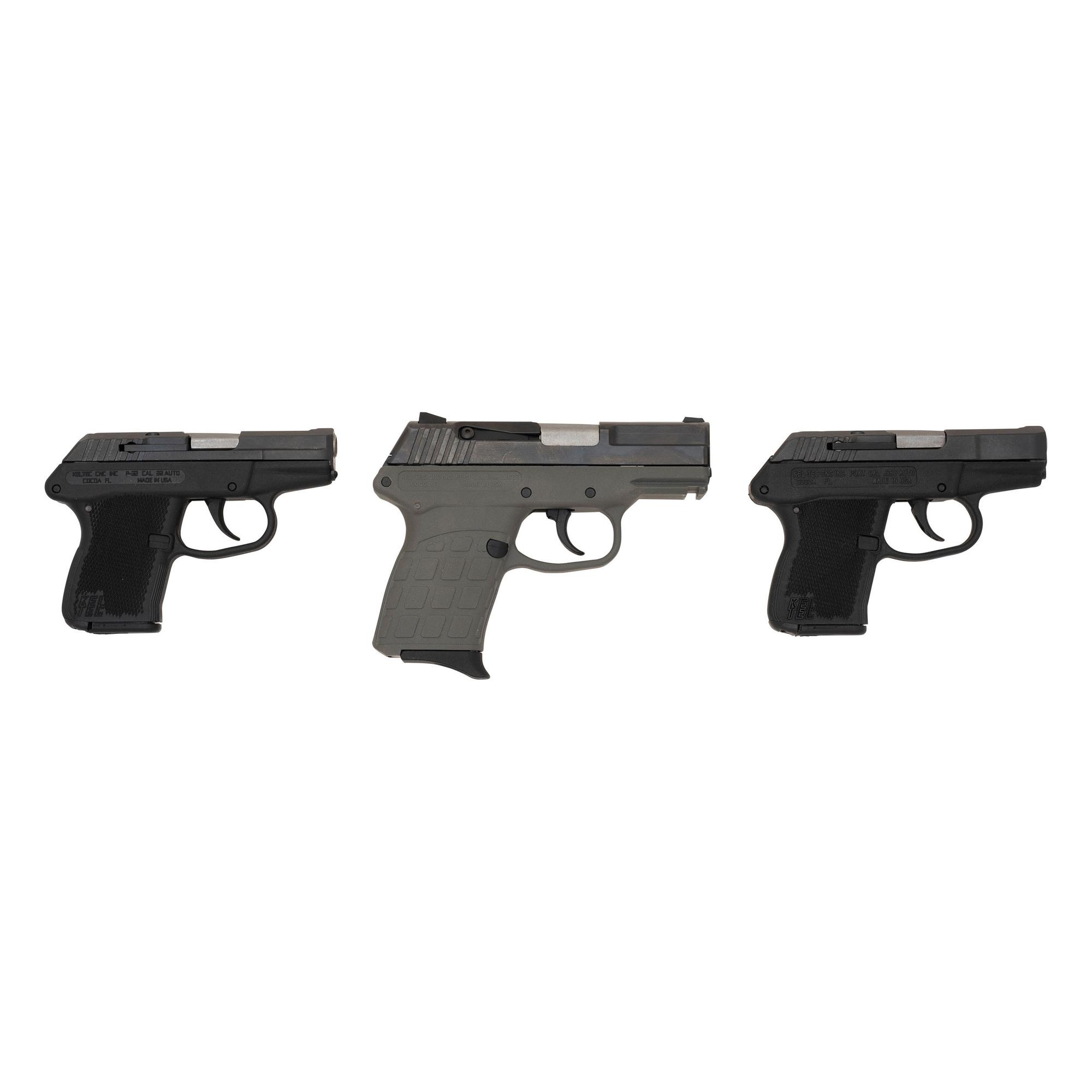 * Lot of Three Kel-Tech Pistols Including Kel-Tec P3AT .380 in Soft Case with Accessories