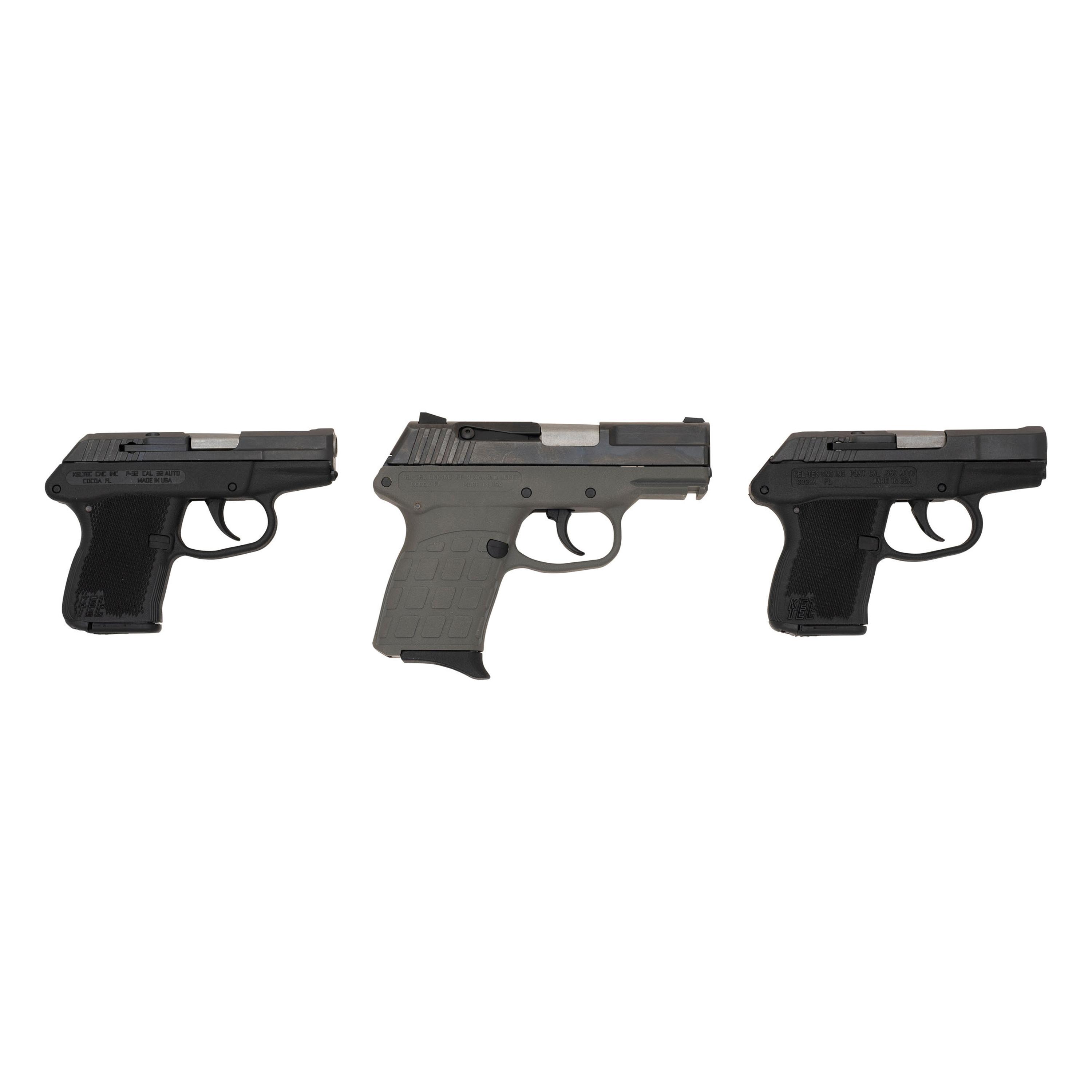 * Lot of Three Kel-Tech Pistols Including Kel-Tec P3AT .380 in Soft Case with Accessories