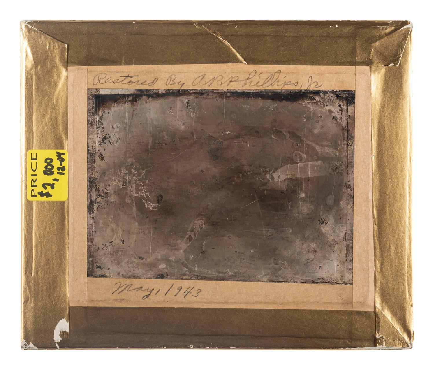 [EARLY PHOTOGRAPHY]. Half plate outdoor daguerreotype of an Italianate house.