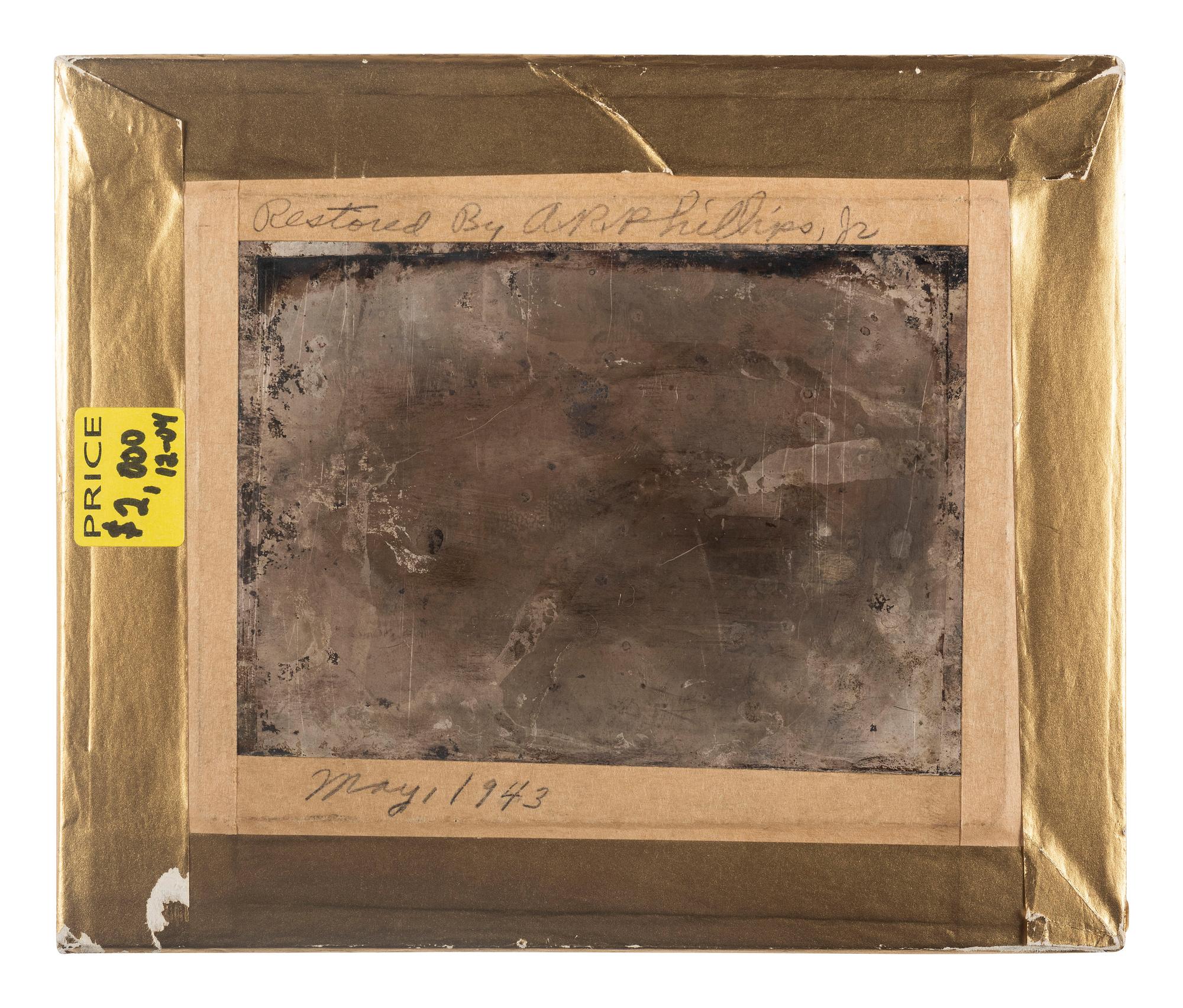 [EARLY PHOTOGRAPHY]. Half plate outdoor daguerreotype of an Italianate house.