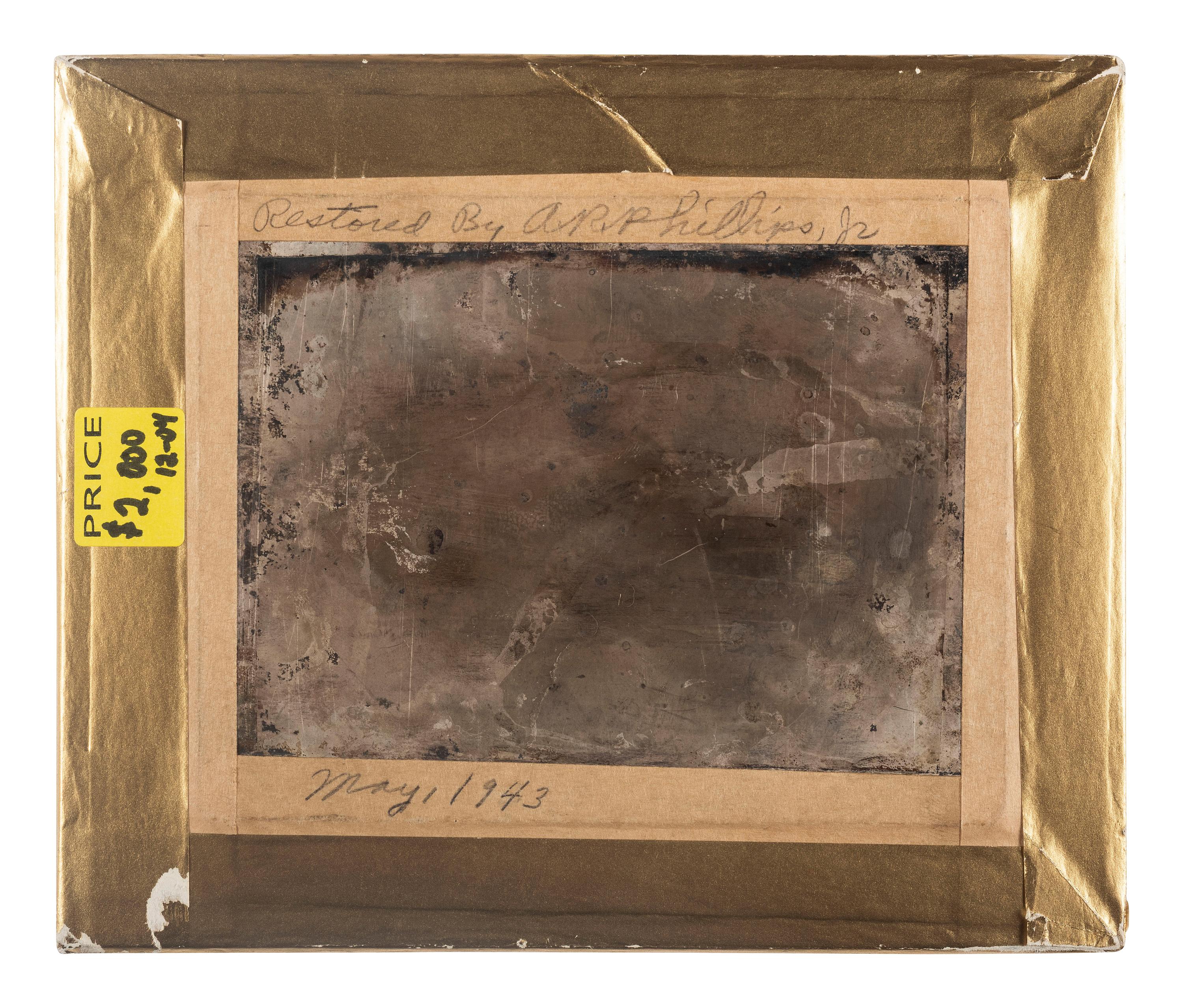 [EARLY PHOTOGRAPHY]. Half plate outdoor daguerreotype of an Italianate house.