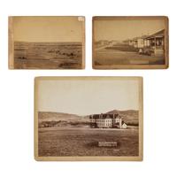 [Late Indian Wars]. Grabill, J.C.H. (1849-1903). Three photographs of the Dakotas, incl. Fort Meade and Soldiers' Home.