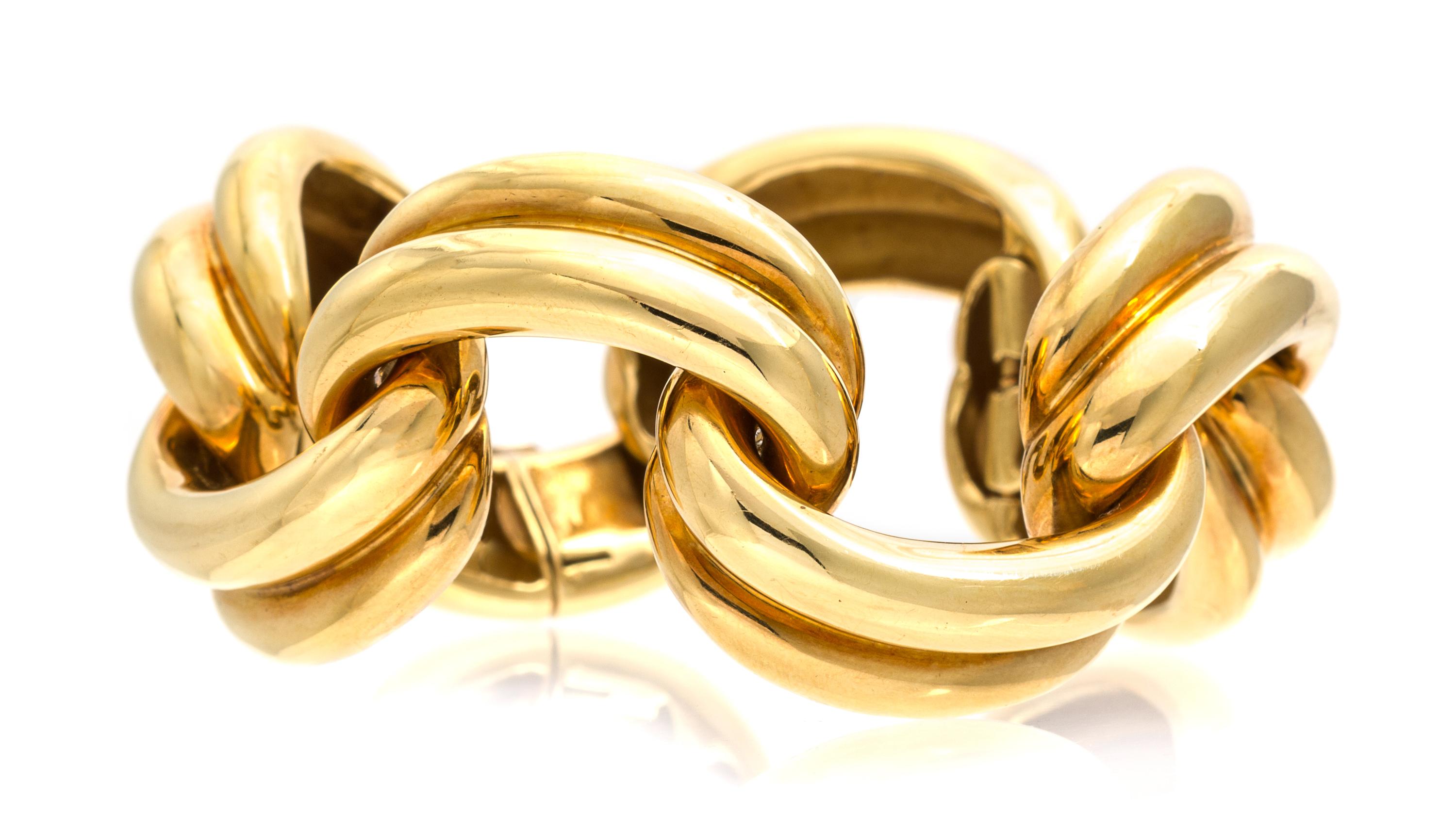 An 18 Karat Yellow Gold Bracelet, 96.90 dwts.
