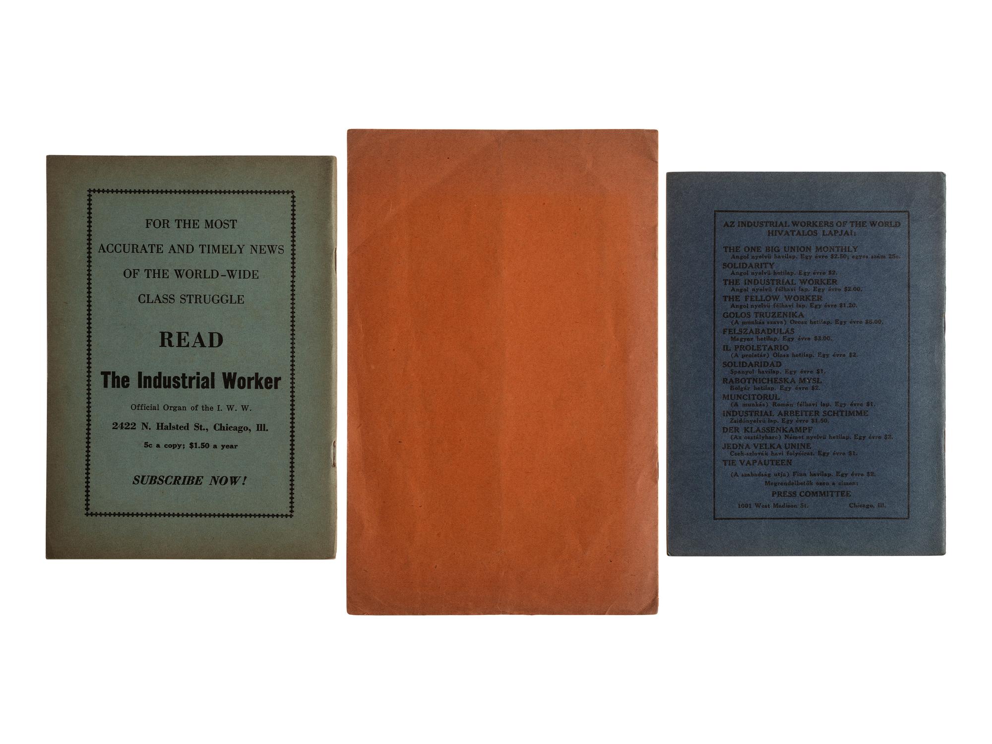 [LABOR]. A group of ephemera and pamphlets related to the labor movements of the late 19th and early 20th centuries, including an autograph letter signed by Annie LePorte DIGGS.