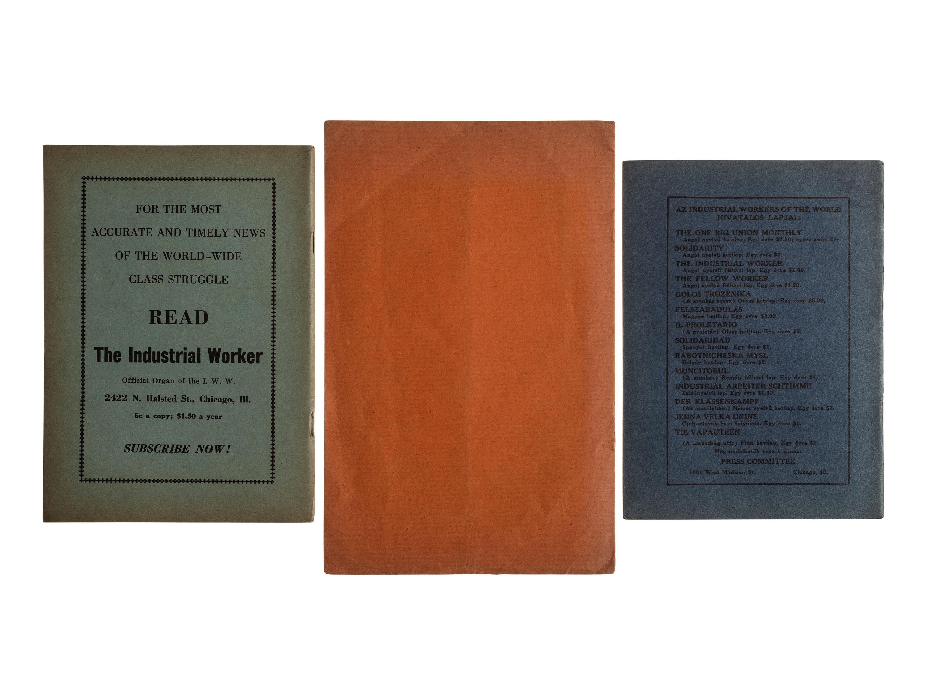 [LABOR]. A group of ephemera and pamphlets related to the labor movements of the late 19th and early 20th centuries, including an autograph letter signed by Annie LePorte DIGGS.