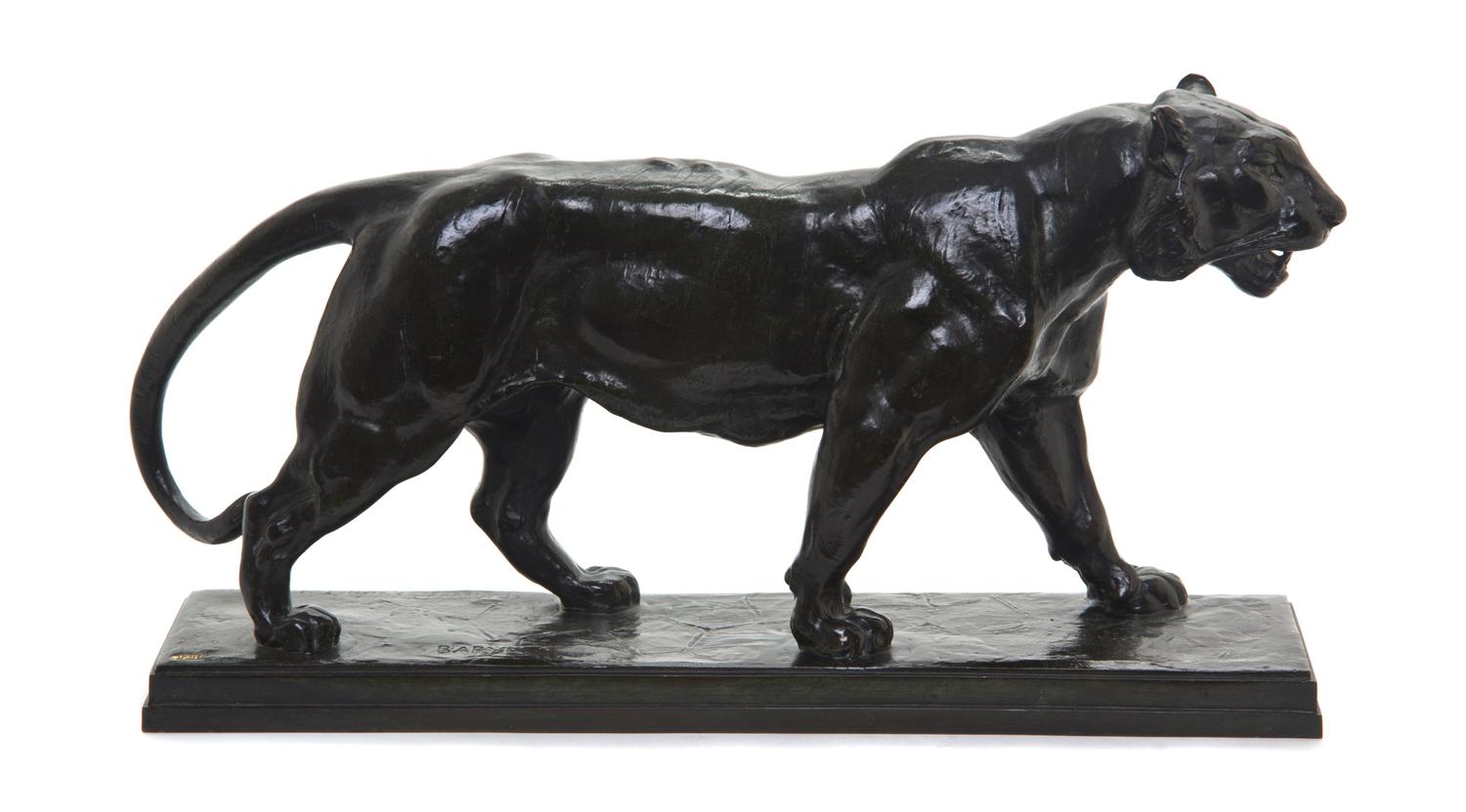 A French Bronze Animalier Figure, ANTOINE LOUIS BARYE (1765-1875), Width 16 1/2 inches. — ANTOINE LOUIS BARYE (1765-1875),
