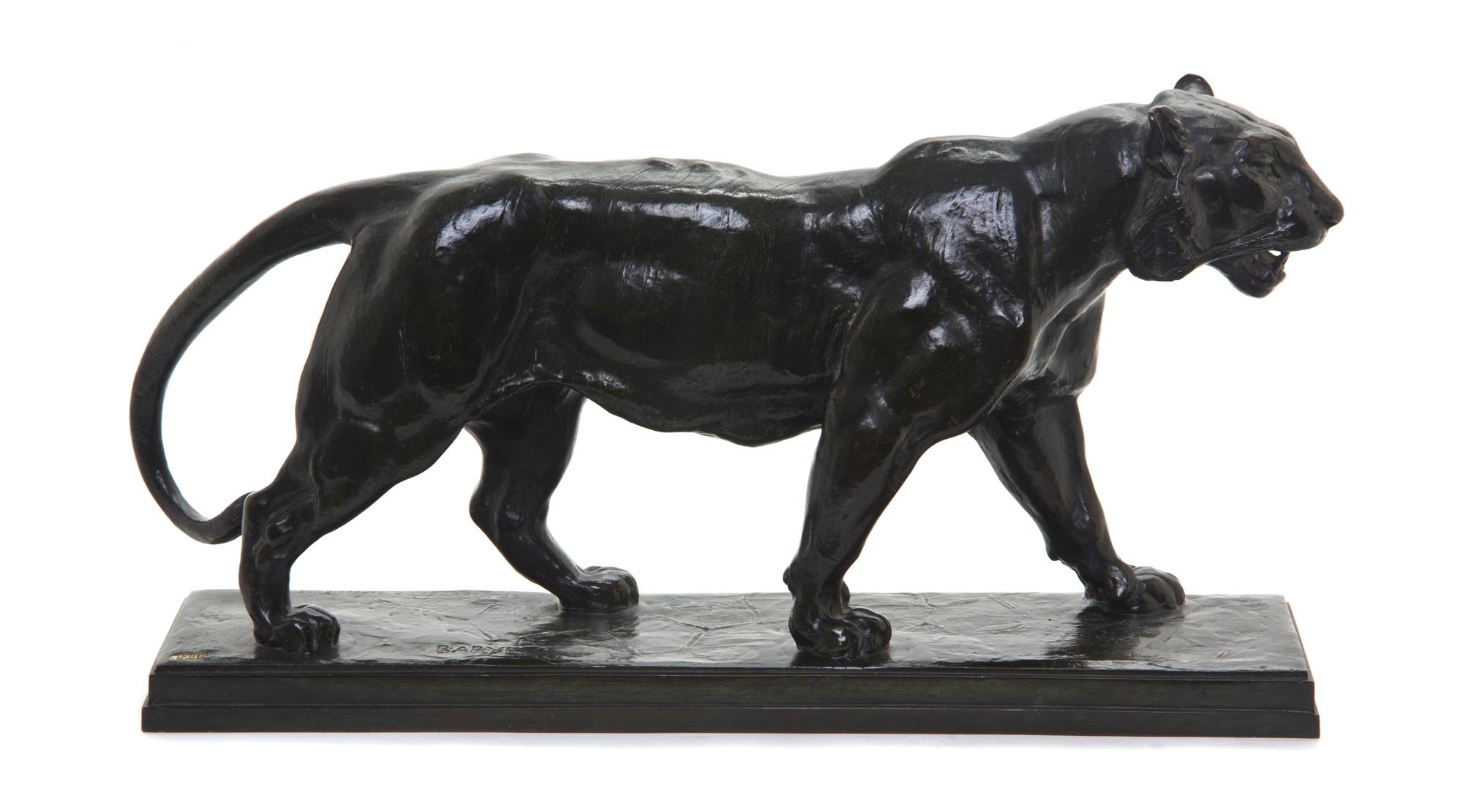 A French Bronze Animalier Figure, ANTOINE LOUIS BARYE (1765-1875), Width 16 1/2 inches. — ANTOINE LOUIS BARYE (1765-1875),