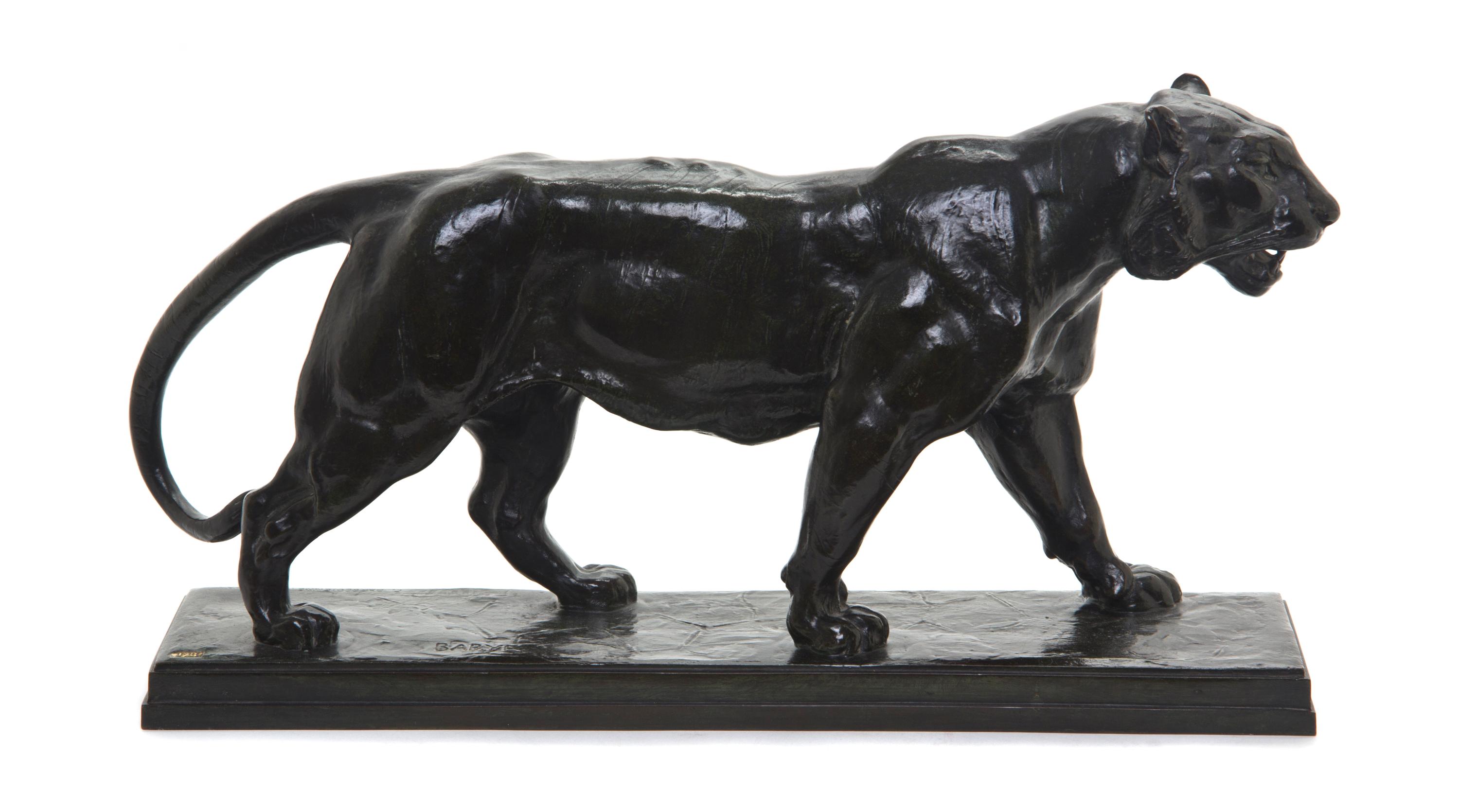 A French Bronze Animalier Figure, ANTOINE LOUIS BARYE (1765-1875), Width 16 1/2 inches. — ANTOINE LOUIS BARYE (1765-1875),
